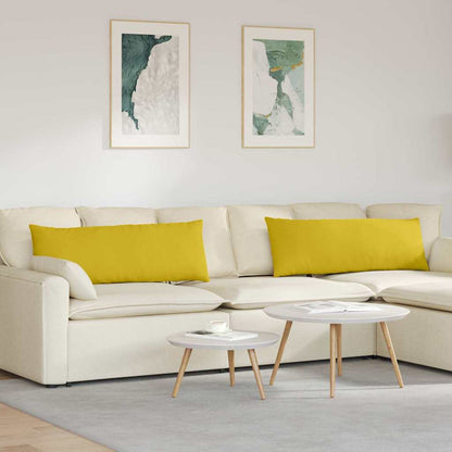 Cuscini da Divano 2 pcs Giallo 120 x 40 cm Tessuto in Cords | homemem39