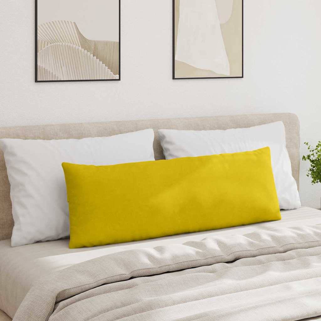 Cuscini da Divano 2 pcs Giallo 120 x 40 cm Tessuto in Cords | homemem39