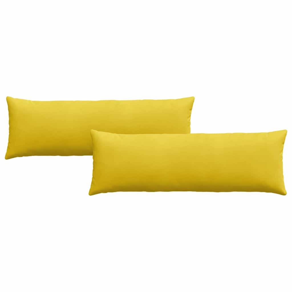 Cuscini da Divano 2 pcs Giallo 120 x 40 cm Tessuto in Cords | homemem39