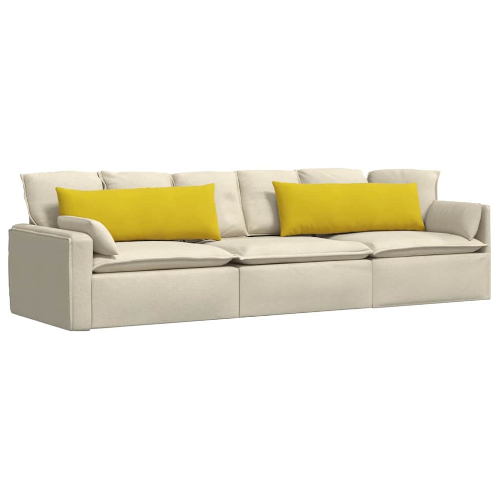 Cuscini da Divano 2 pcs Giallo 120 x 40 cm Tessuto in Cords | homemem39