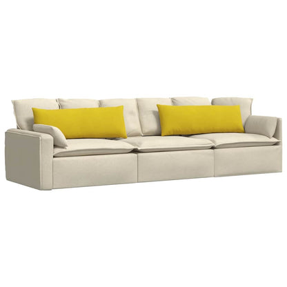 Cuscini da Divano 2 pcs Giallo 120 x 40 cm Tessuto in Cords | homemem39