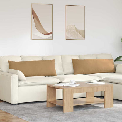 Cuscini da Divano 2 pcs Marrone 120 x 40 cm Tessuto in Cords | homemem39