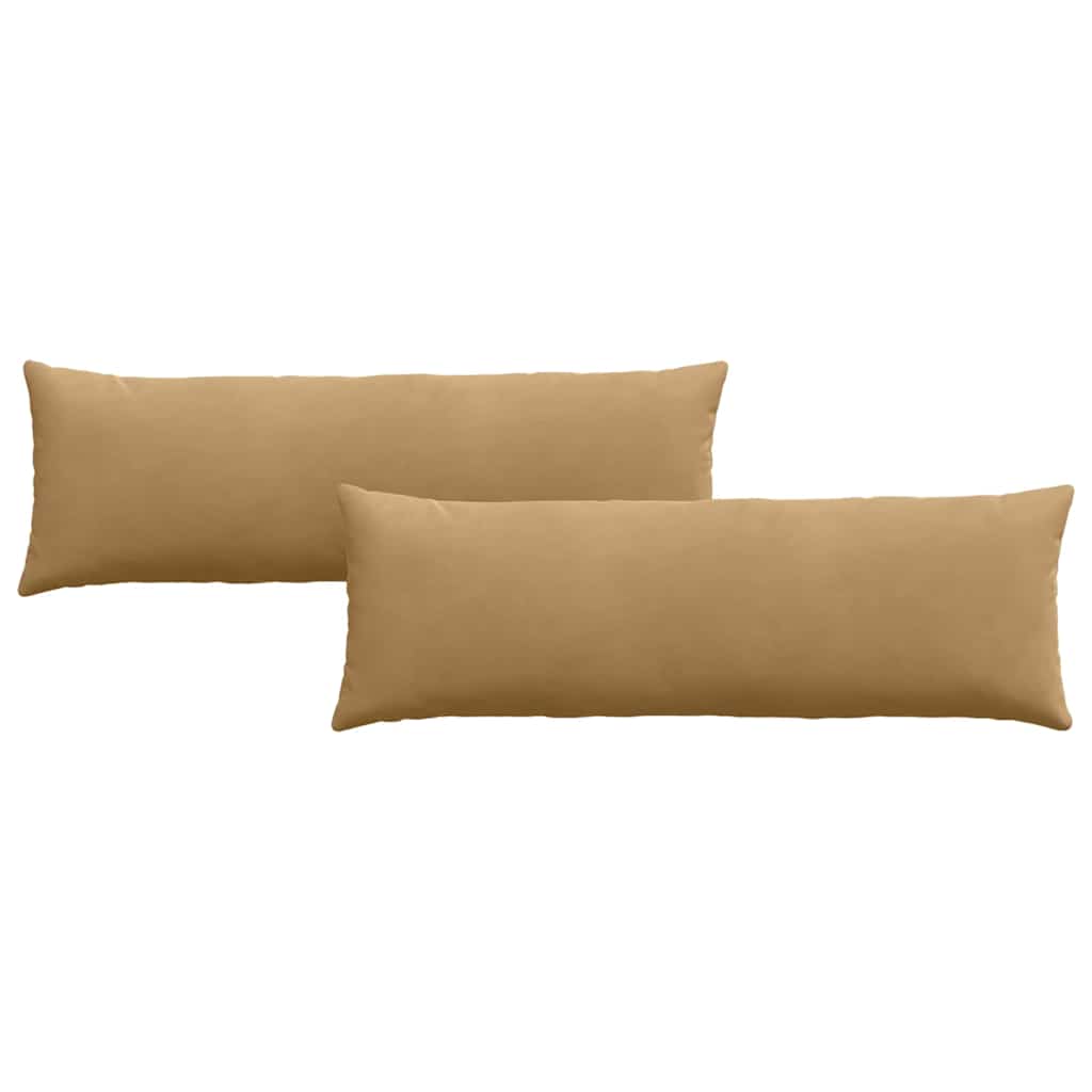 Cuscini da Divano 2 pcs Marrone 120 x 40 cm Tessuto in Cords | homemem39