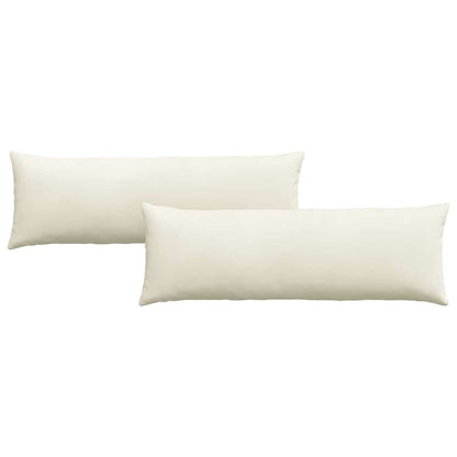 Cuscini da Divano 2 pcs Crema 120 x 40 cm Tessuto in Cords | homemem39