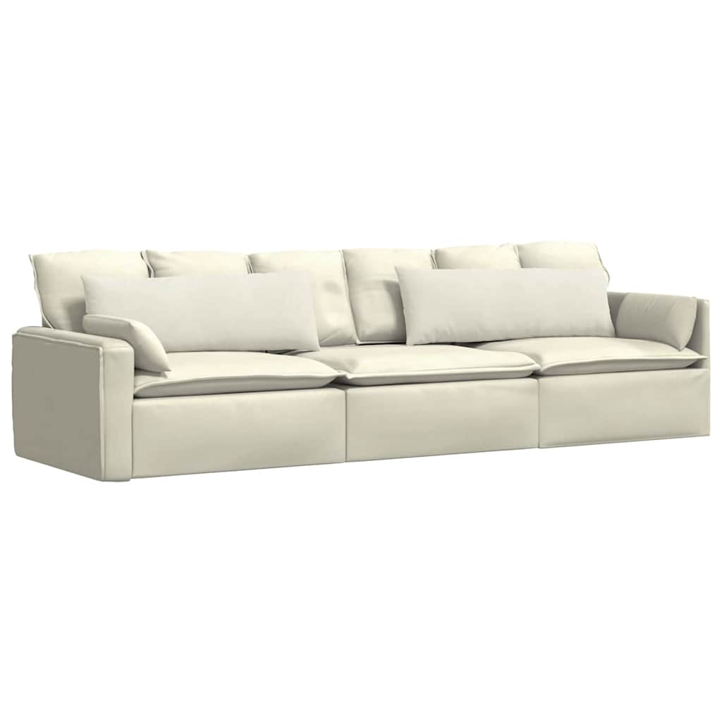Cuscini da Divano 2 pcs Crema 120 x 40 cm Tessuto in Cords