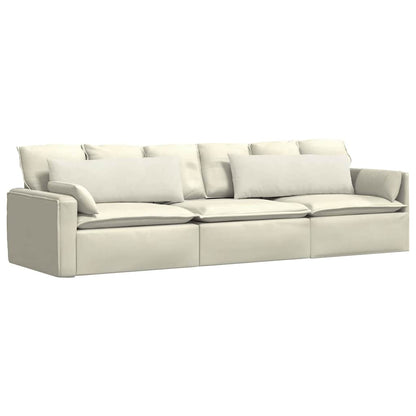 Cuscini da Divano 2 pcs Crema 120 x 40 cm Tessuto in Cords