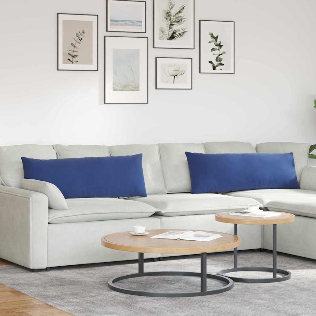 Cuscini da Divano 2 pcs Blu Polizia 120 x 40 cm | homemem39