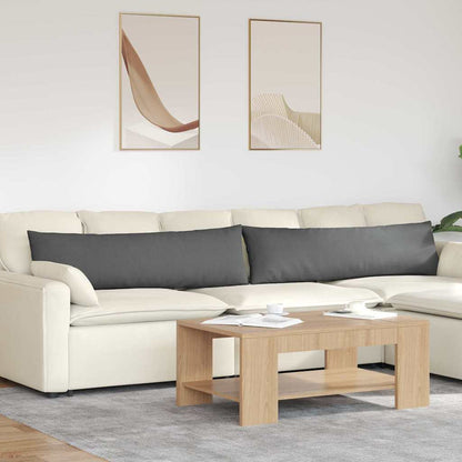 Cuscini da Divano 2 pcs Grigio scuro 145 x 40 cm Tessuto | homemem39