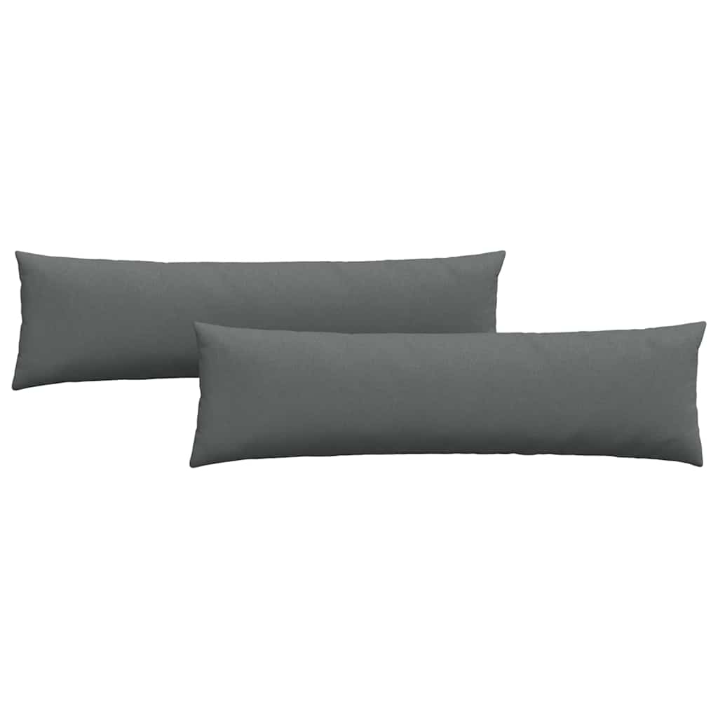 Cuscini da Divano 2 pcs Grigio scuro 145 x 40 cm Tessuto | homemem39
