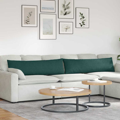 Cuscini da Divano 2 pcs Verde Scuro 145 x 40 cm Tessuto