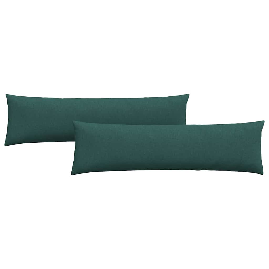 Cuscini da Divano 2 pcs Verde Scuro 145 x 40 cm Tessuto | homemem39