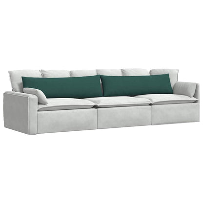 Cuscini da Divano 2 pcs Verde Scuro 145 x 40 cm Tessuto | homemem39