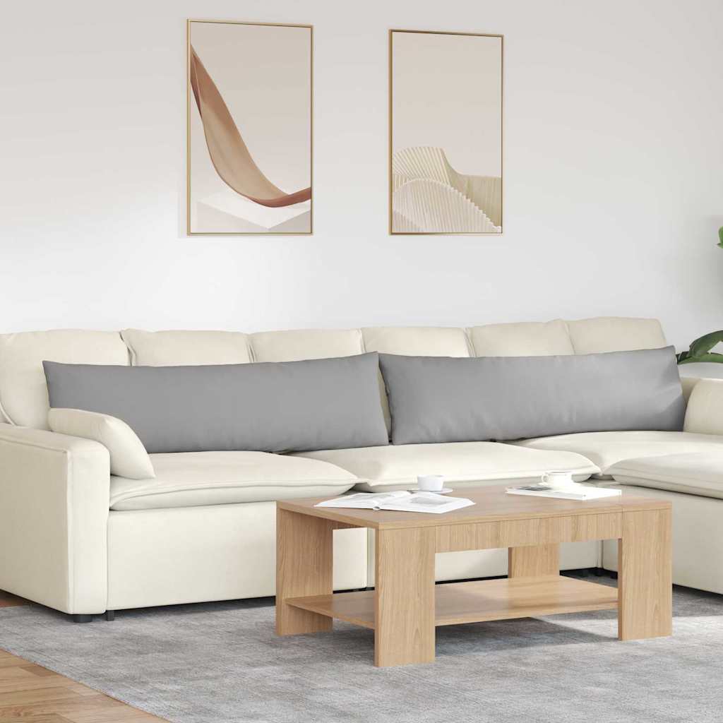 Cuscini da Divano 2 pcs Grigio Nuvola 145 x 40 cm Tessuto | homemem39