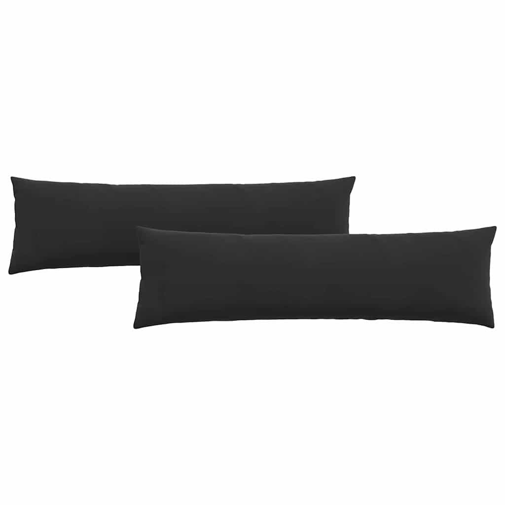 Cuscini da Divano 2 pcs Nero 145 x 40 cm Tessuto in Cords | homemem39