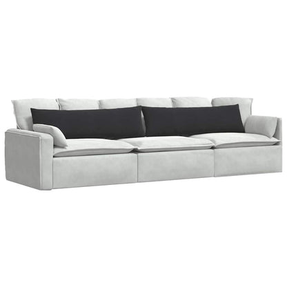 Cuscini da Divano 2 pcs Nero 145 x 40 cm Tessuto in Cords | homemem39