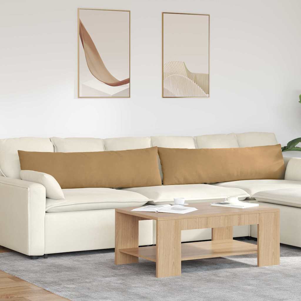 Cuscini da Divano 2 pcs Marrone 145 x 40 cm Tessuto in Cords | homemem39