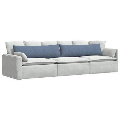 Cuscini da Divano 2 pcs Blu 145 x 40 cm Tessuto in Cords | homemem39