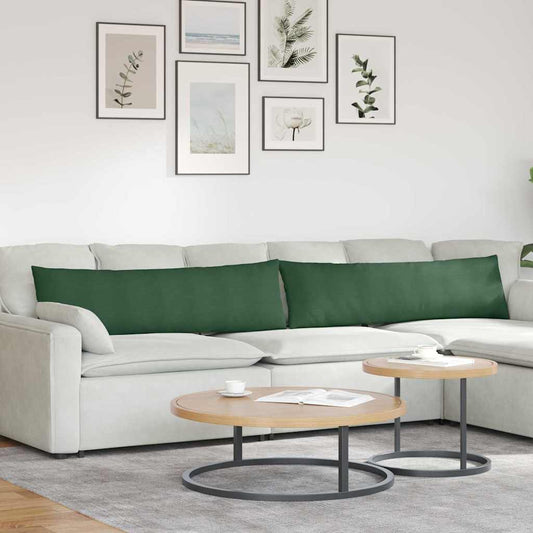 Cuscini da Divano 2 pcs Verde Scuro 145 x 40 cm | homemem39