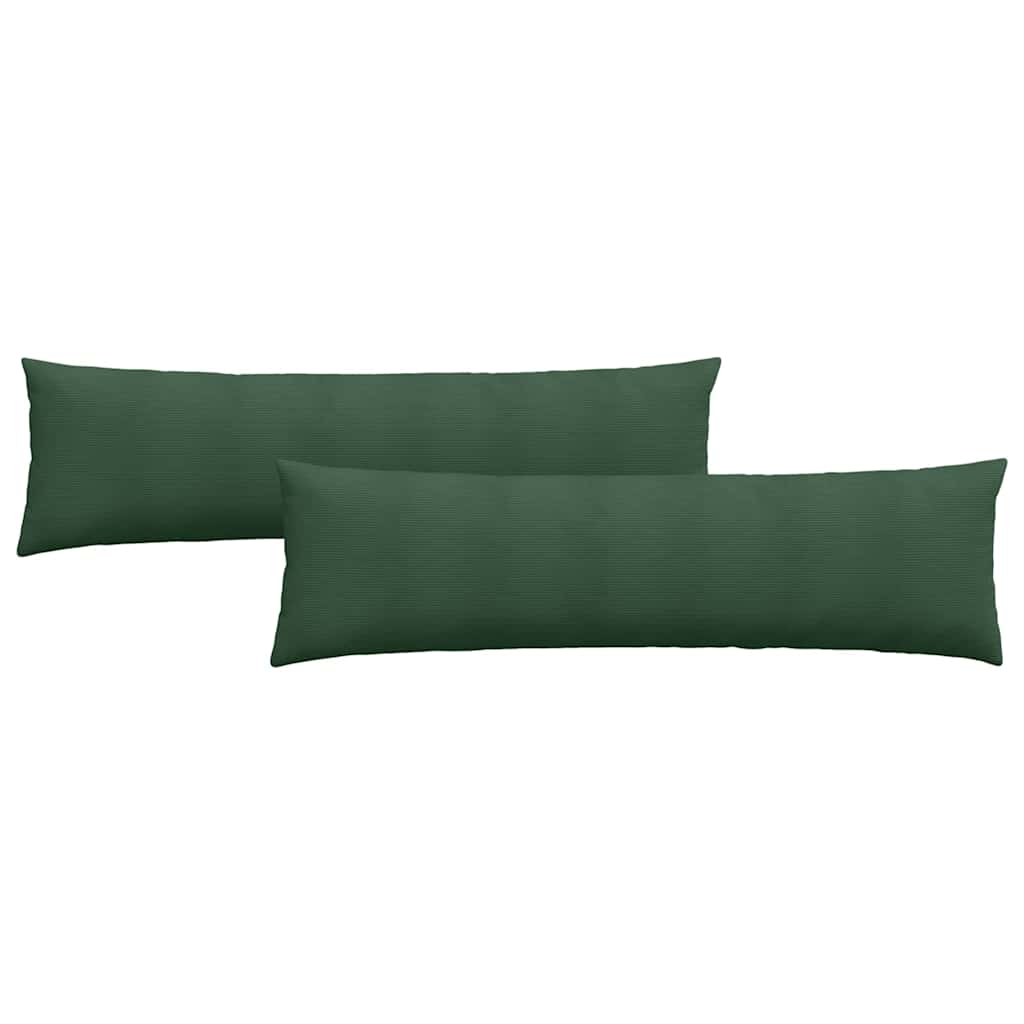 Cuscini da Divano 2 pcs Verde Scuro 145 x 40 cm | homemem39