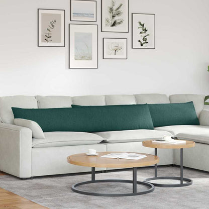 Cuscini da Divano 2 pcs Verde Scuro 200 x 40 cm Tessuto | homemem39