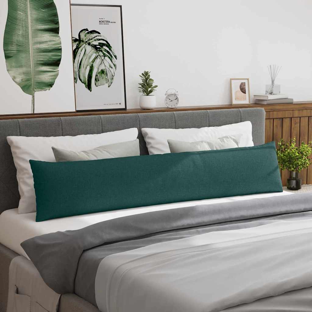 Cuscini da Divano 2 pcs Verde Scuro 200 x 40 cm Tessuto | homemem39