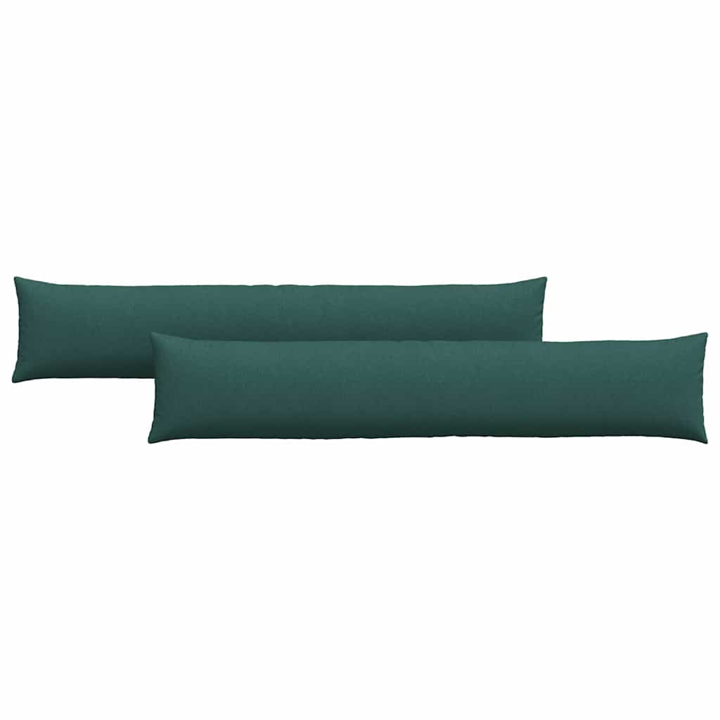 Cuscini da Divano 2 pcs Verde Scuro 200 x 40 cm Tessuto | homemem39
