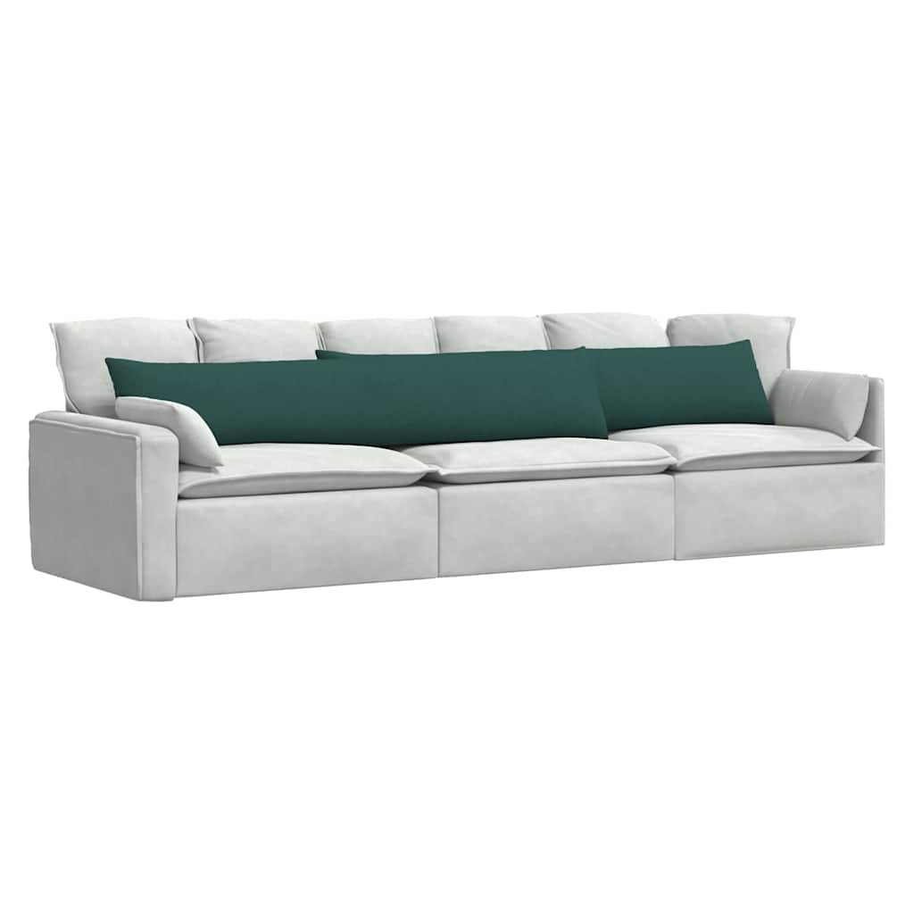 Cuscini da Divano 2 pcs Verde Scuro 200 x 40 cm Tessuto | homemem39
