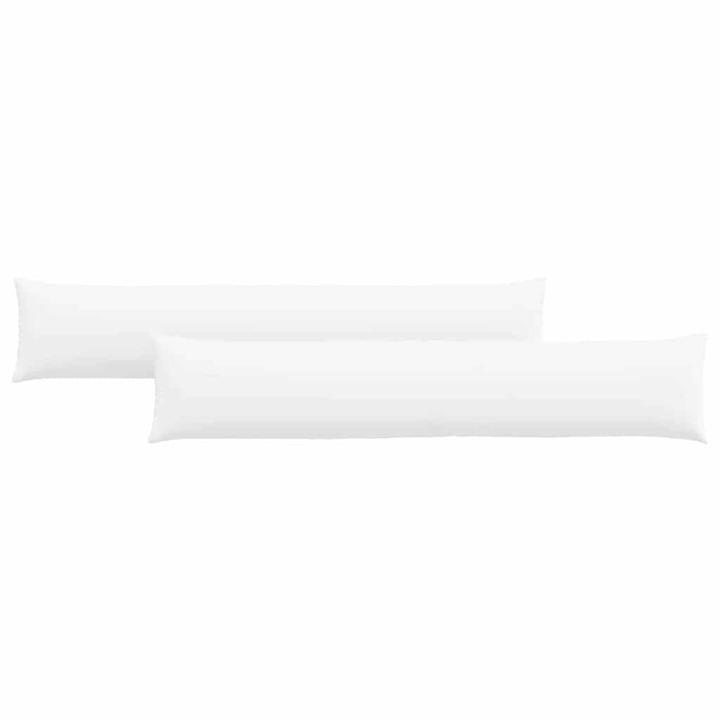 Cuscini da Divano 2 pcs Bianco 200 x 40 cm Tessuto | homemem39