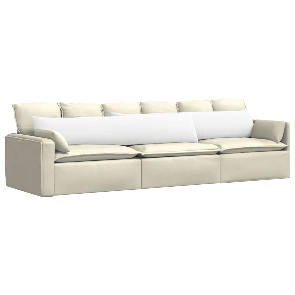 Cuscini da Divano 2 pcs Bianco 200 x 40 cm Tessuto | homemem39