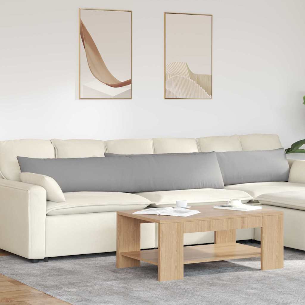Cuscini da Divano 2 pcs Grigio Nuvola 200 x 40 cm Tessuto | homemem39
