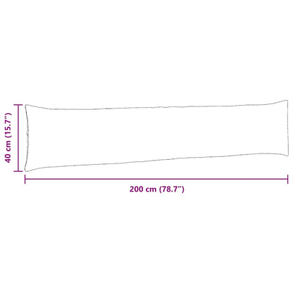 Cuscini da Divano 2 pcs Grigio Nuvola 200 x 40 cm Tessuto | homemem39
