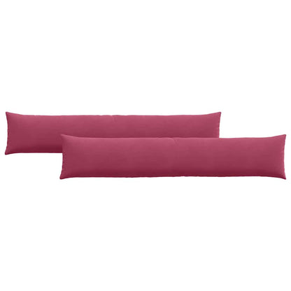 Cuscini da Divano 2 pcs Rosso Vino 200 x 40 cm Tessuto in Cords | homemem39