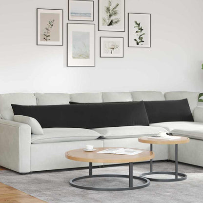 Cuscini da Divano 2 pcs Nero 200 x 40 cm Tessuto in Cords | homemem39