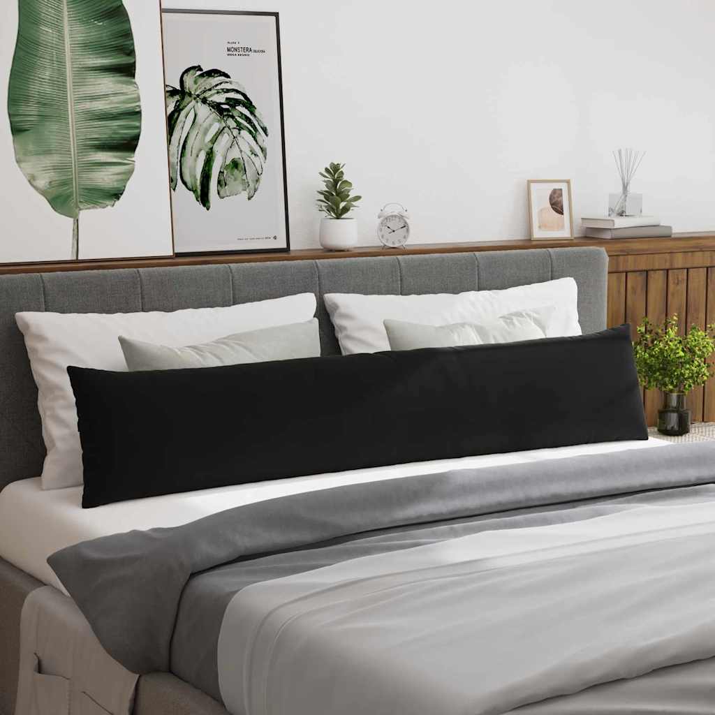 Cuscini da Divano 2 pcs Nero 200 x 40 cm Tessuto in Cords | homemem39