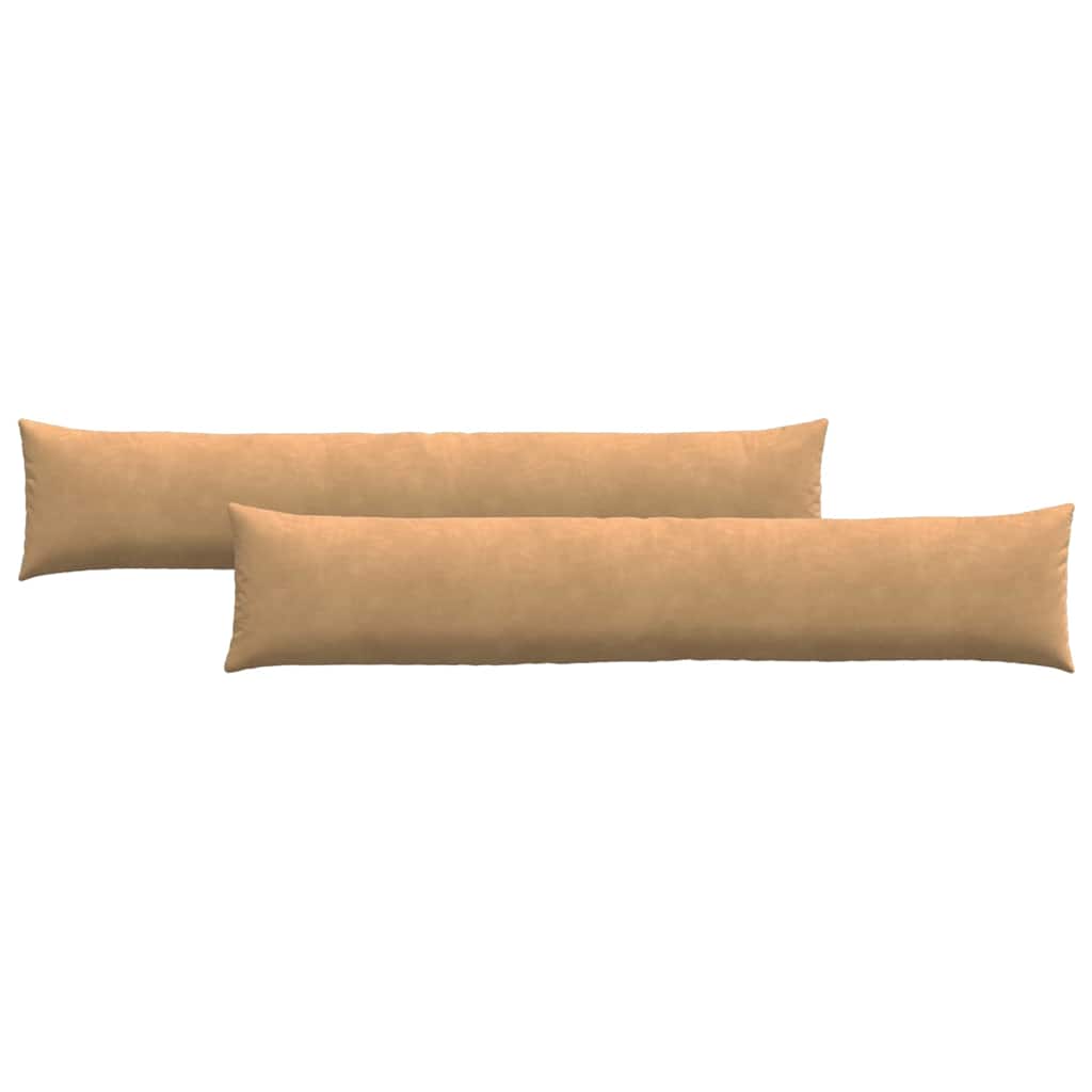 Cuscini da Divano 2 pcs Marrone 200 x 40 cm Tessuto in Cords | homemem39