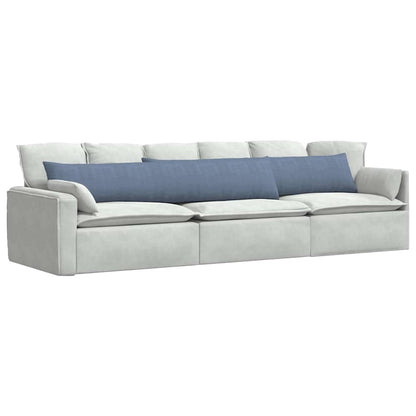 Cuscini da Divano 2 pcs Blu 200 x 40 cm Tessuto in Cords
