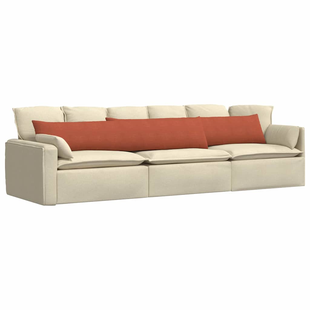 Cuscini da Divano 2 pcs Rosso Arancio 200 x 40 cm | homemem39
