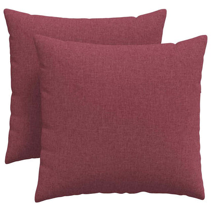 Cuscini da Divano 2 pcs Rosso Vino 45 x 45 cm Tessuto | homemem39