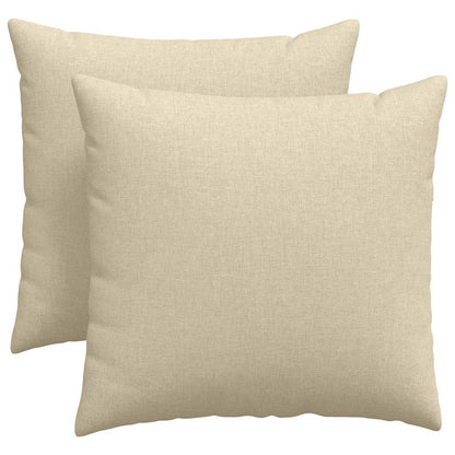 Cuscini da Divano 2 pcs Crema 45 x 45 cm Tessuto | homemem39