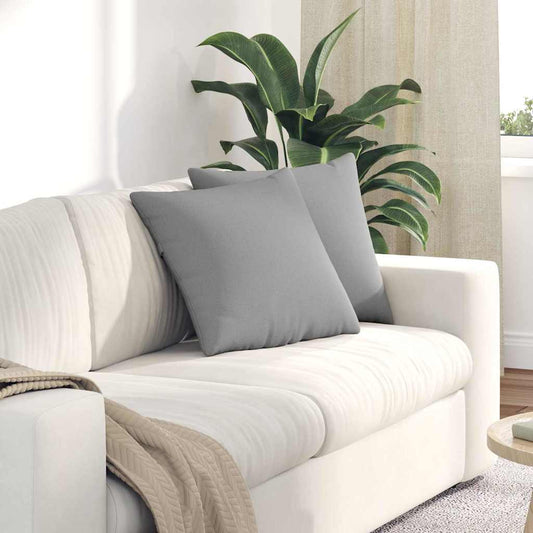 Cuscini da Divano 2 pcs Grigio Nuvola 45 x 45 cm Tessuto | homemem39