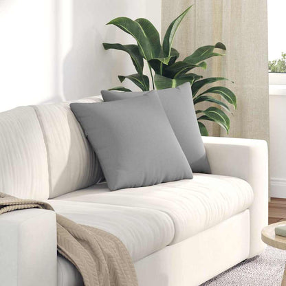 Cuscini da Divano 2 pcs Grigio Nuvola 45 x 45 cm Tessuto