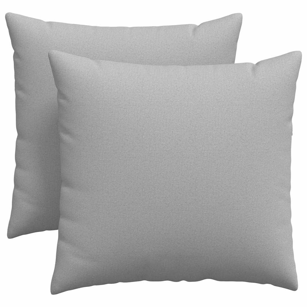 Cuscini da Divano 2 pcs Grigio Nuvola 45 x 45 cm Tessuto | homemem39