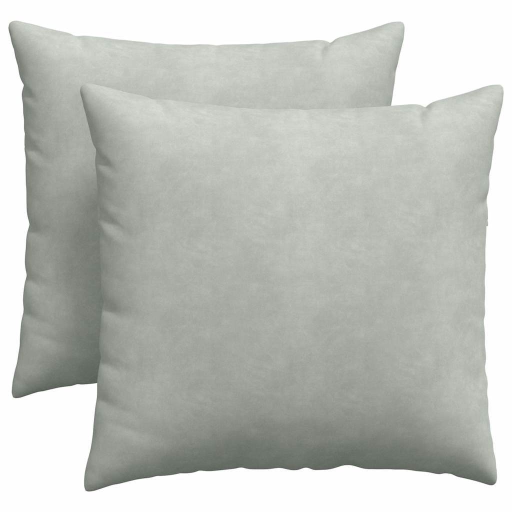 Cuscini da Divano 2 pcs Grigio chiaro 45 x 45 cm | homemem39