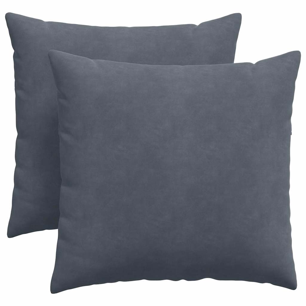 Cuscini da Divano 2 pcs Grigio scuro 45 x 45 cm