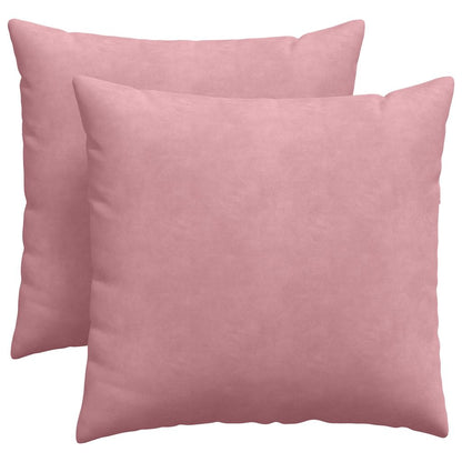 Cuscini da Divano 2 pcs Rosa 45 x 45 cm Tessuto in Cords | homemem39