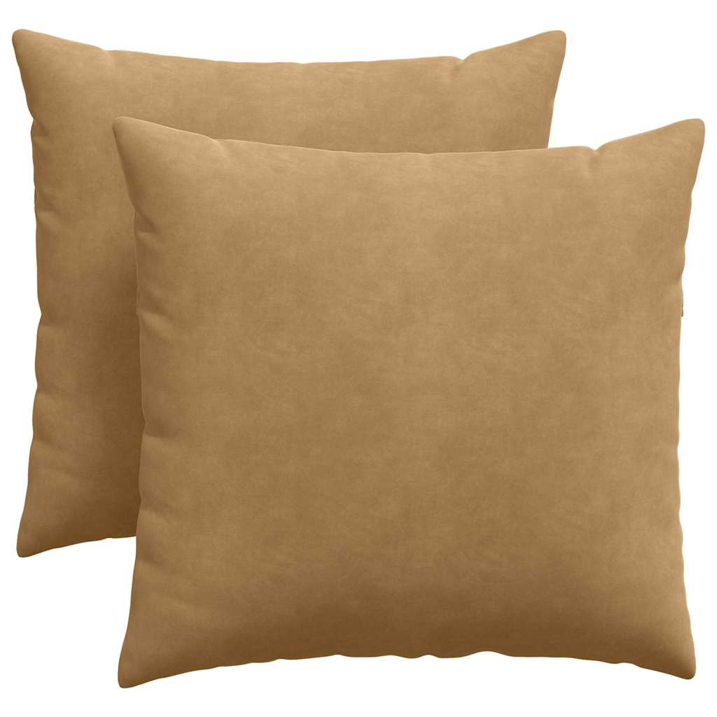Cuscini da Divano 2 pcs Marrone 45 x 45 cm Tessuto in Cords | homemem39