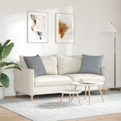 Cuscini da Divano 2 pcs Grigio chiaro 50 x 50 cm Tessuto | homemem39