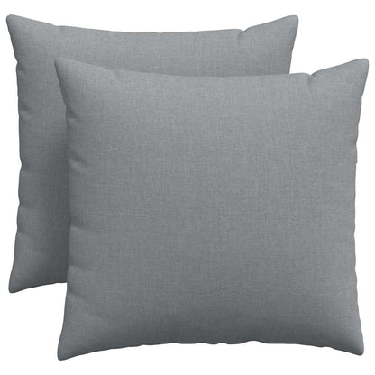 Cuscini da Divano 2 pcs Grigio chiaro 50 x 50 cm Tessuto | homemem39