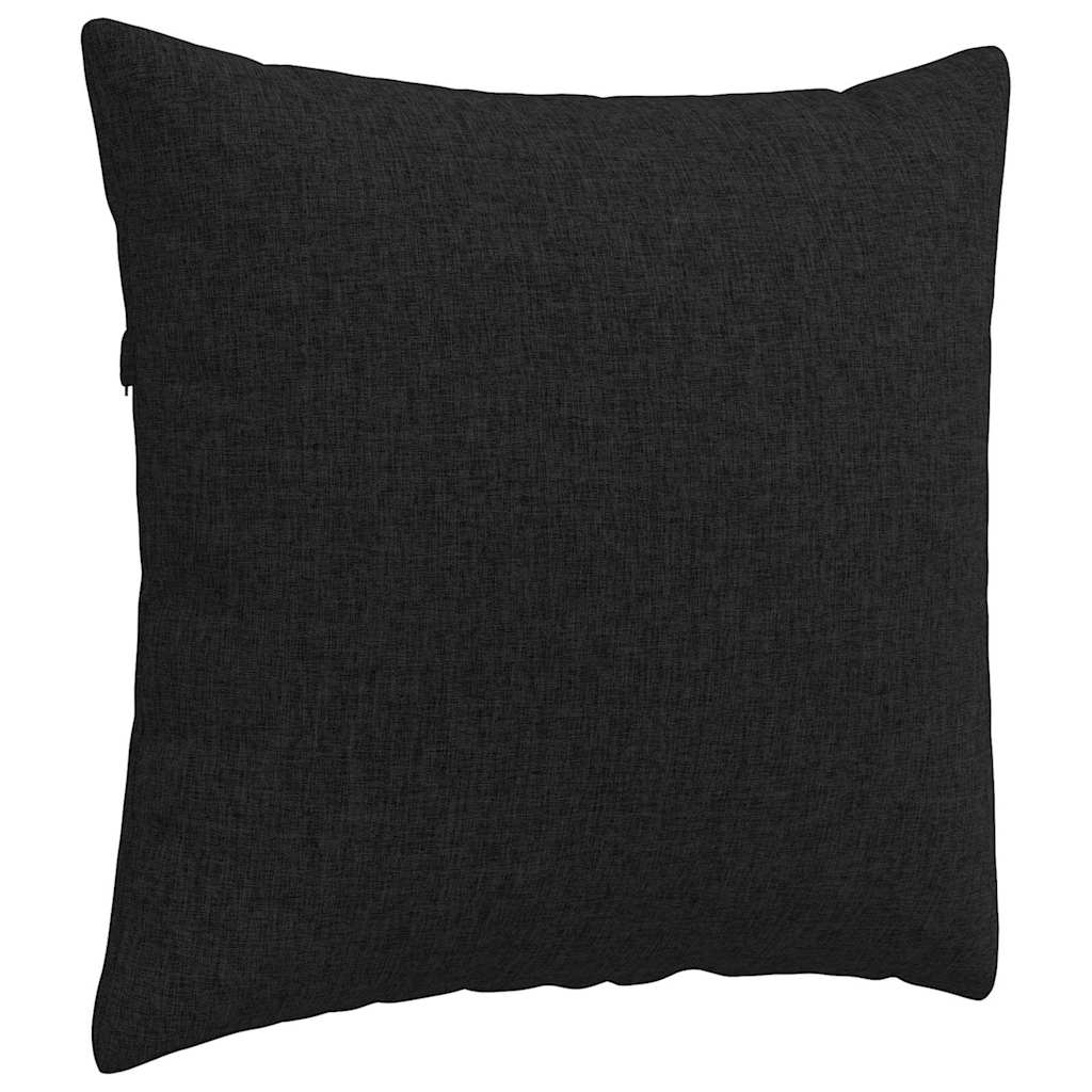 Cuscini da Divano 2 pcs Nero 50 x 50 cm Tessuto | homemem39