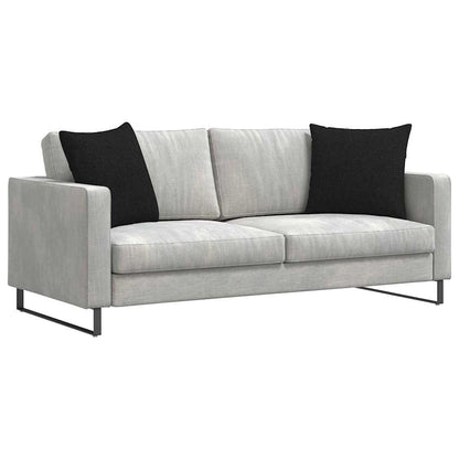 Cuscini da Divano 2 pcs Nero 50 x 50 cm Tessuto | homemem39
